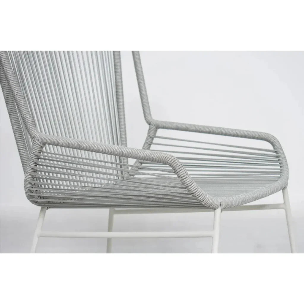 The Dane Dining Arm Chair 2PC Grey Patio Dining Chairs