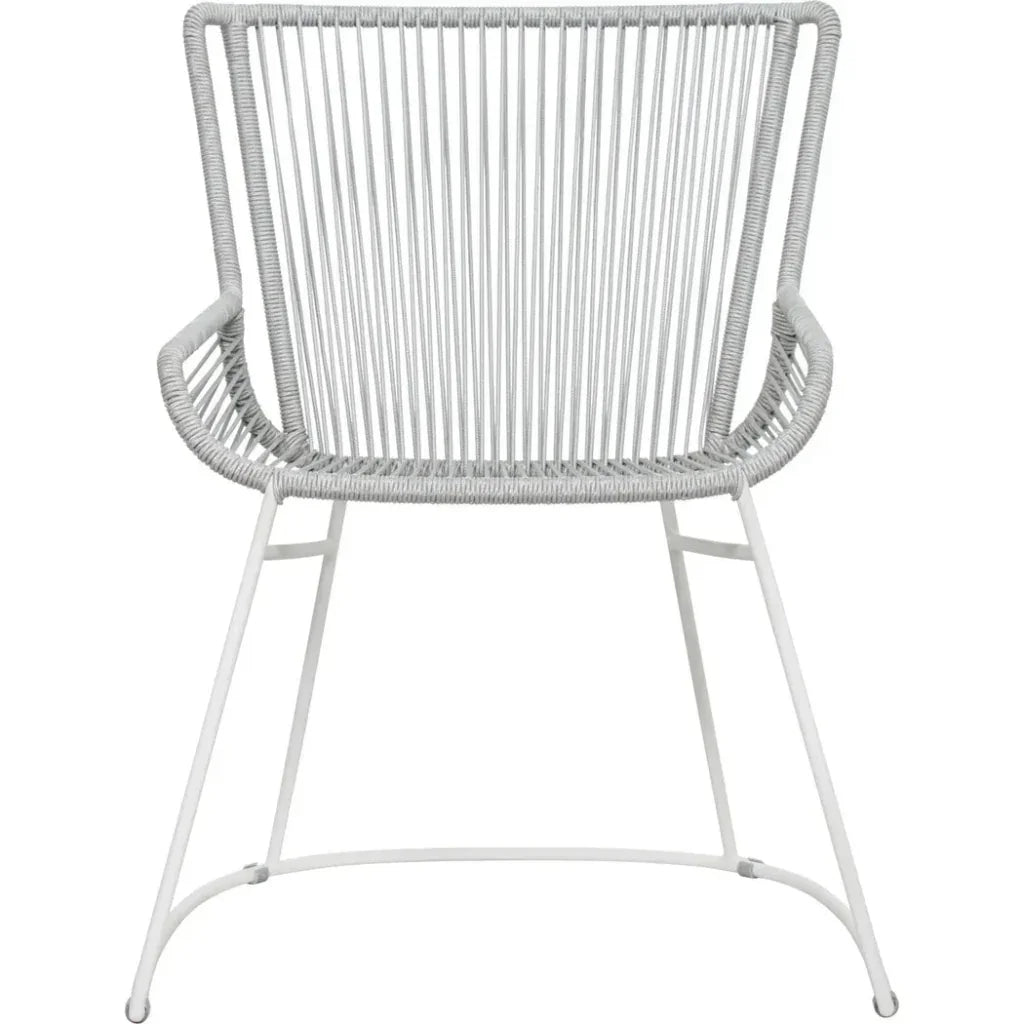 The Dane Dining Arm Chair 2PC Grey Patio Dining Chairs