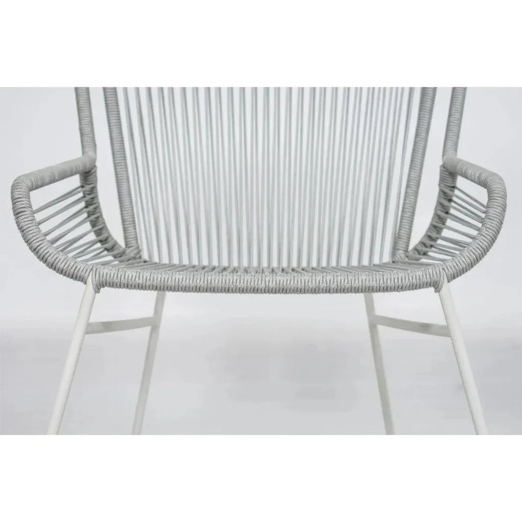 The Dane Dining Arm Chair 2PC Grey Patio Dining Chairs