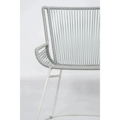 The Dane Dining Arm Chair 2PC Grey Patio Dining Chairs