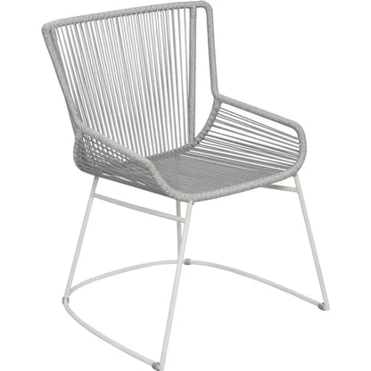 The Dane Dining Arm Chair 2PC Grey Patio Dining Chairs