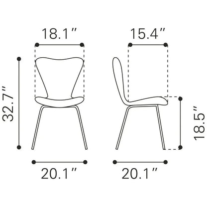 Thibideaux Performance Fabric Dining Chair 2PC