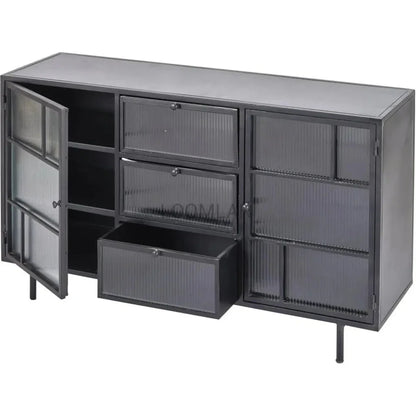 Thorneira Metal Black Sideboard