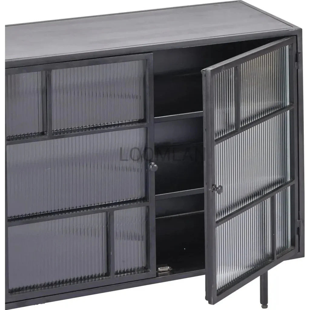 Thorneira Metal Black Sideboard