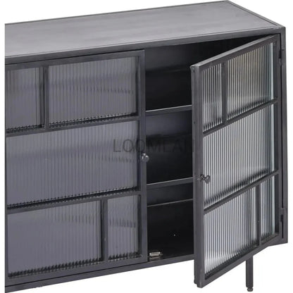 Thorneira Metal Black Sideboard