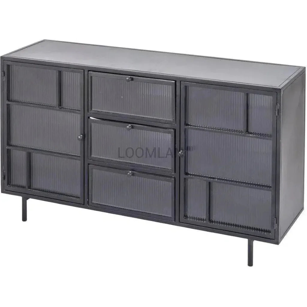 Thorneira Metal Black Sideboard