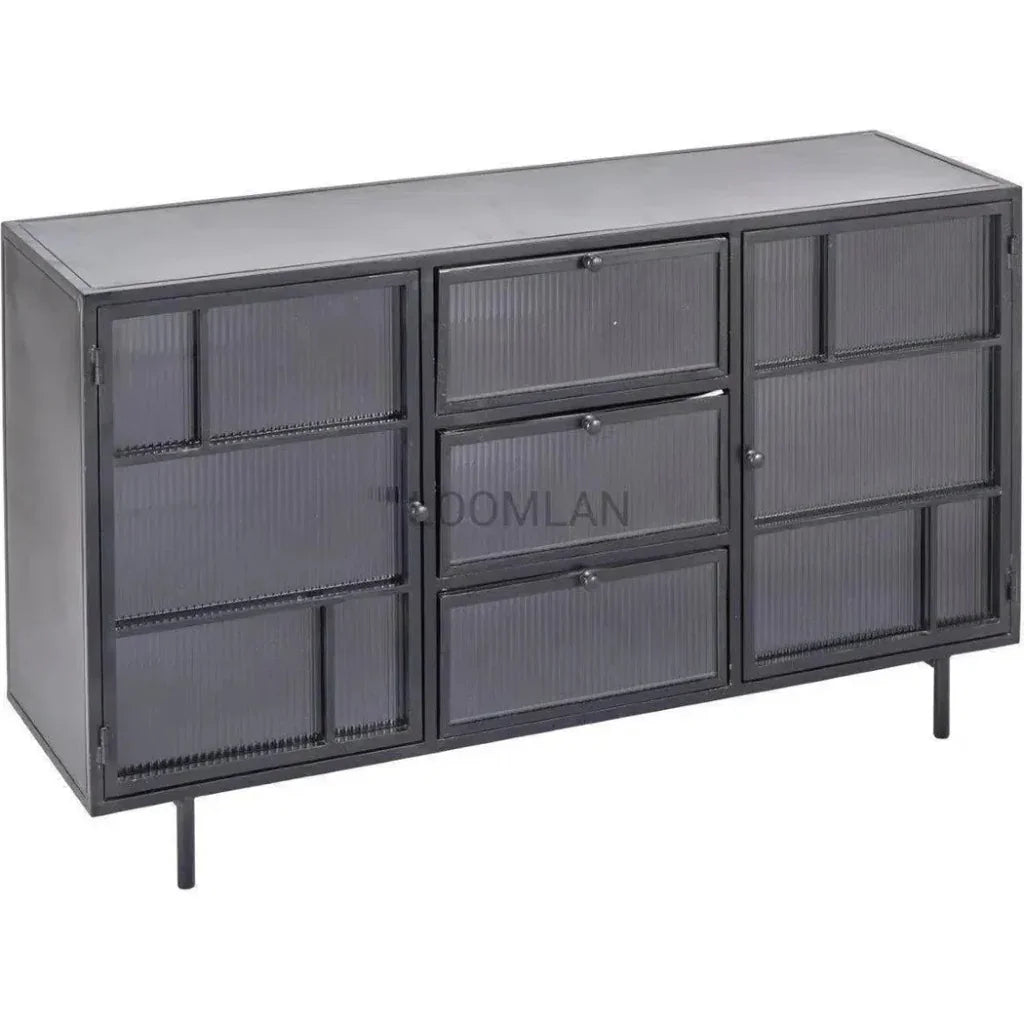 Thorneira Metal Black Sideboard