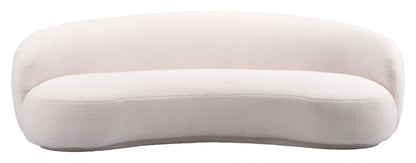 Tibet Shearling Fabric Cream Sofa
