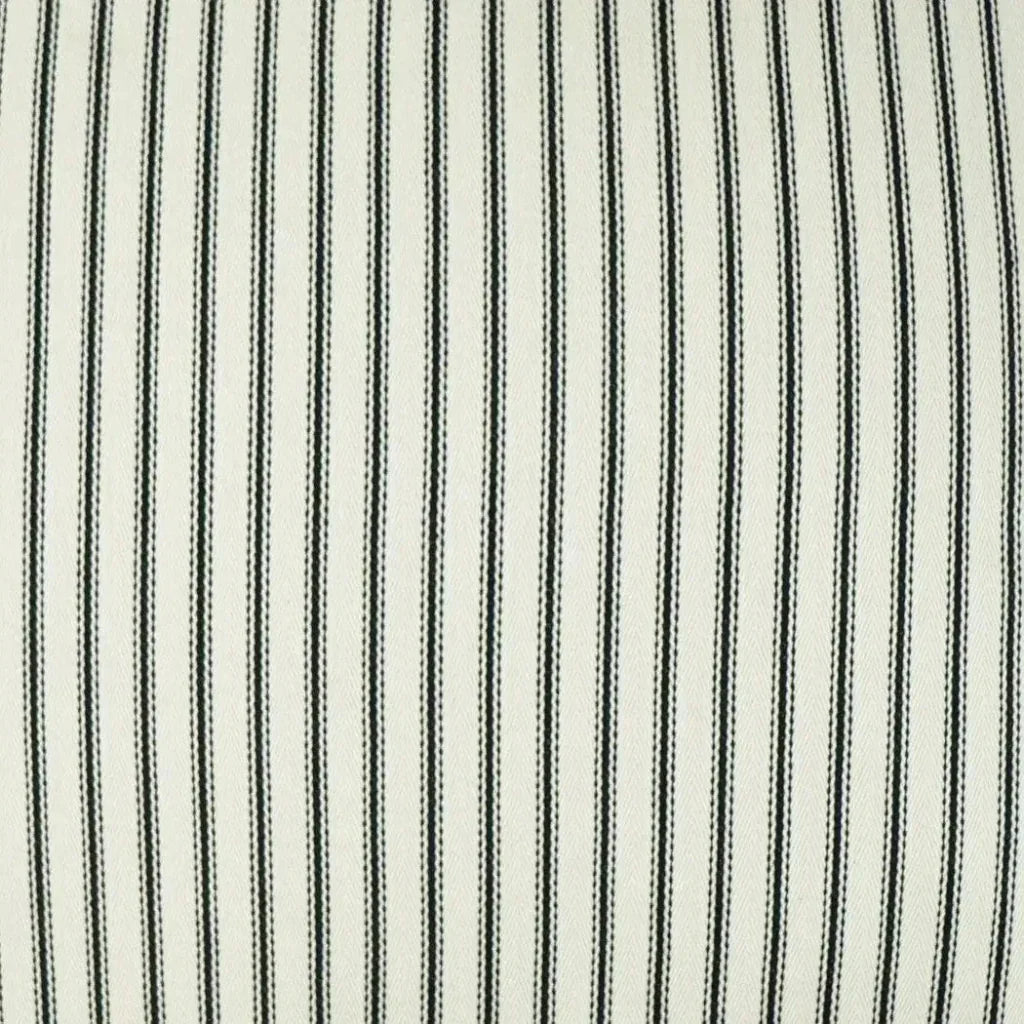 Ticking Farmhouse Stripes White Large Throw Pillow