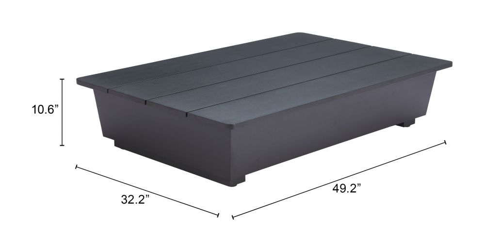Tien Aluminum Black Coffee Table