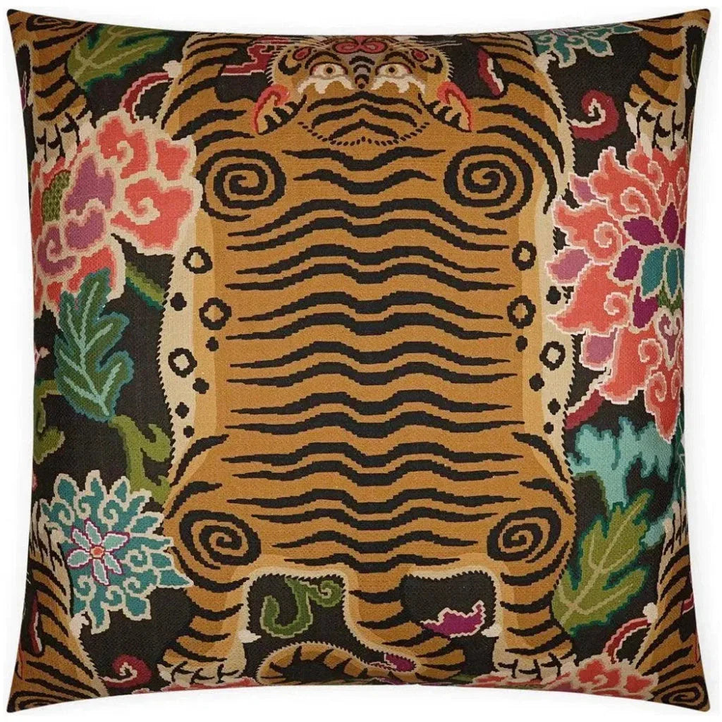 Tiger Eye Floral Tan Taupe Large Throw Pillow Insert