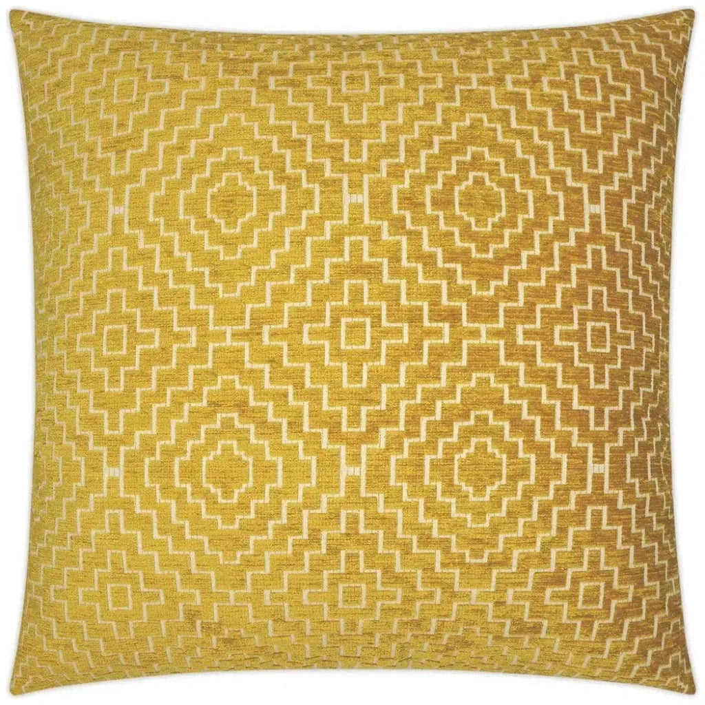 Tile Curry Global Yellow Large Throw Pillow Insert
