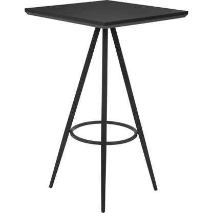 Tinos Wood and Steel Black Square Bar Table