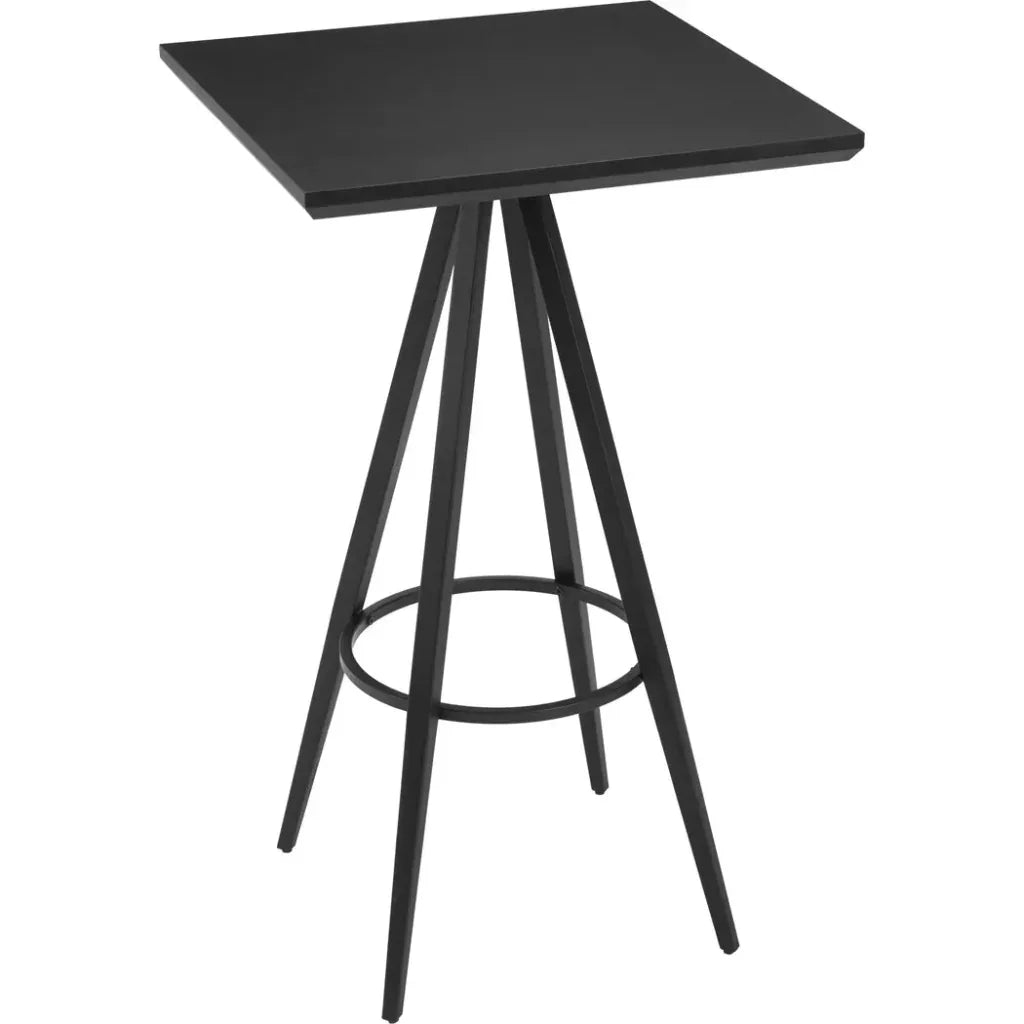 Tinos Wood and Steel Black Square Bar Table