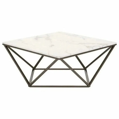 Tintern Coffee Table White & Antique Brass
