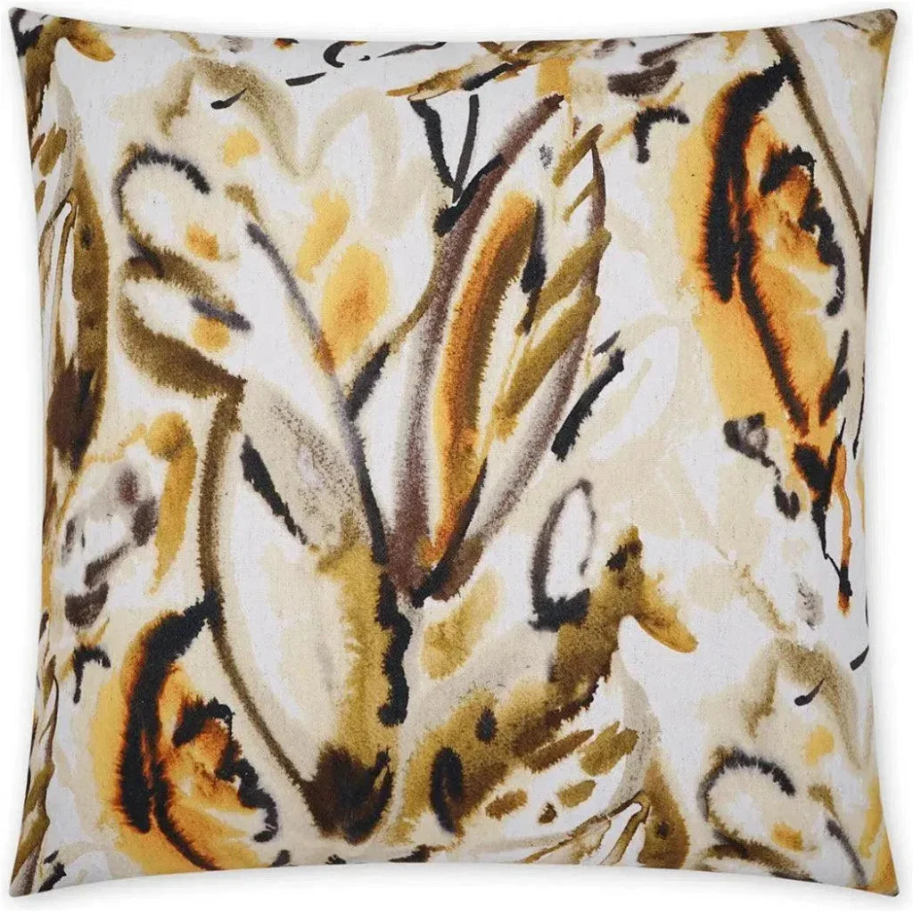 Tisane Sunflower Floral Brown Large Throw Pillow Insert