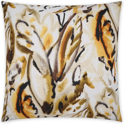 Tisane Sunflower Floral Brown Large Throw Pillow Insert