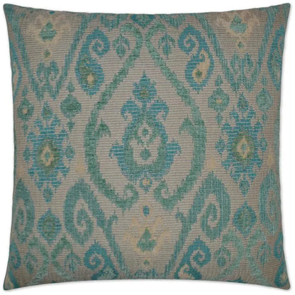 Tobias Aqua Blue Throw Pillow With Insert