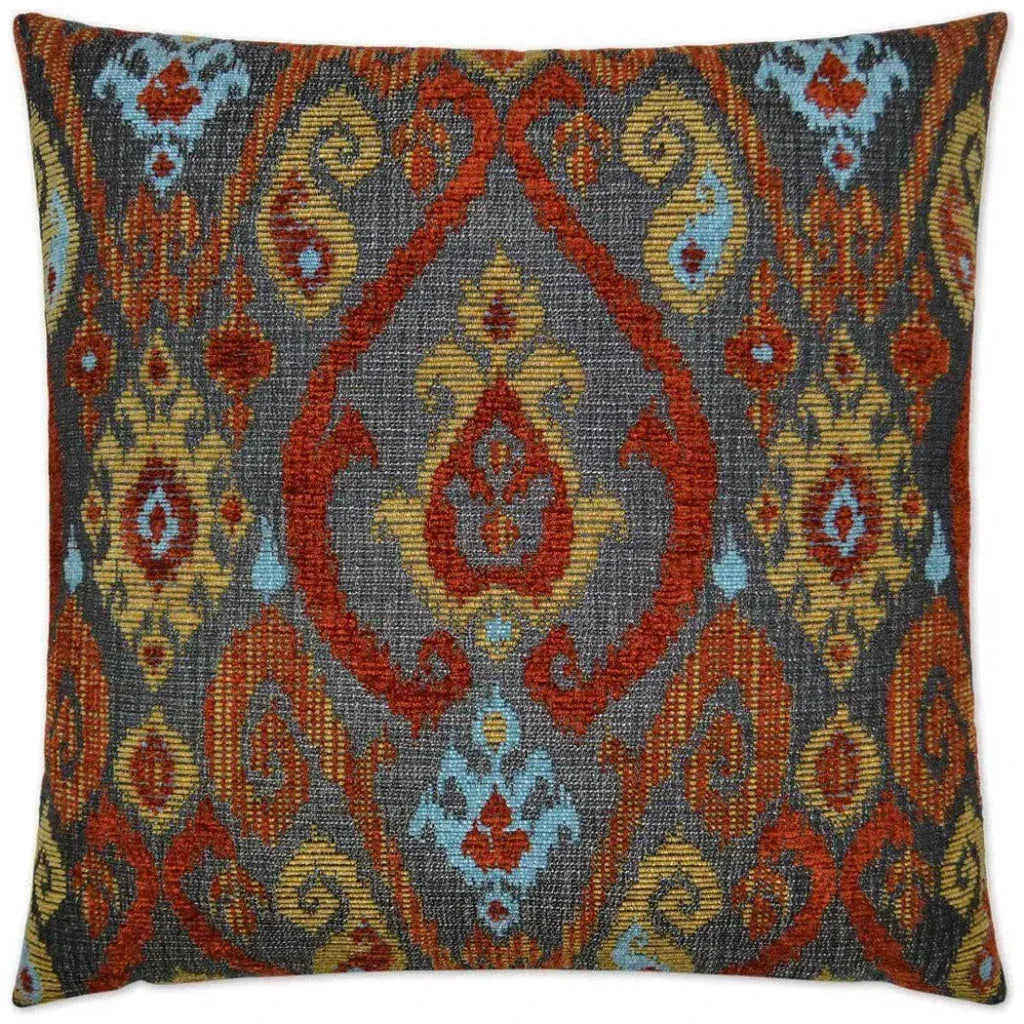 Tobias Tribal Red Throw Pillow With Insert