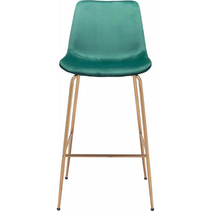 Tony Bar Chair Green & Gold
