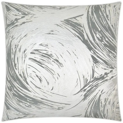 Tornado Pewter Grey Throw Pillow With Insert