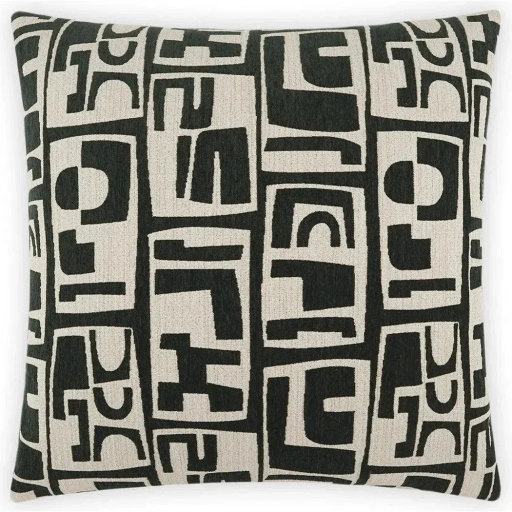 Toro Charcoal Black Throw Pillow With Insert