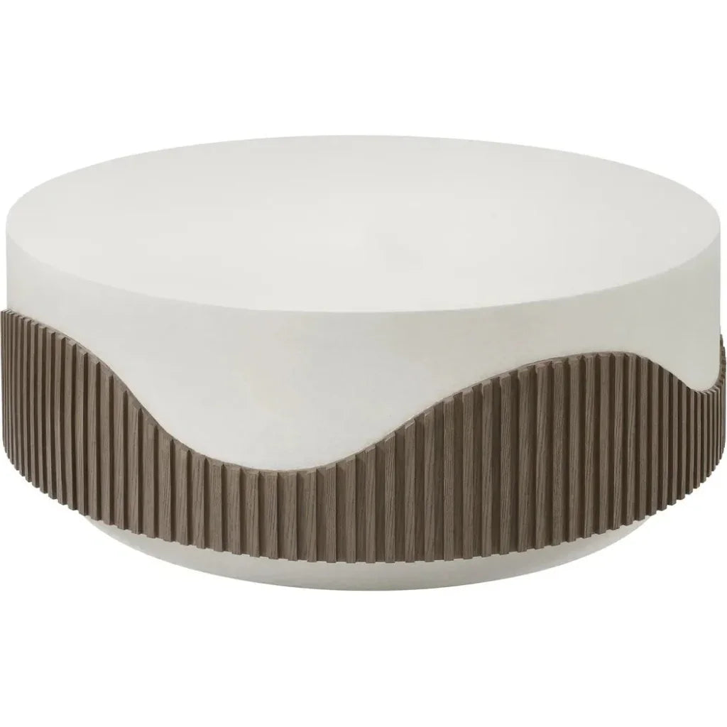 Tranquility Round White Outdoor Coffee Table