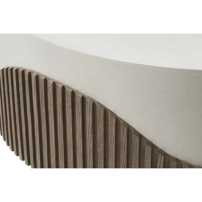 Tranquility Round White Outdoor Coffee Table