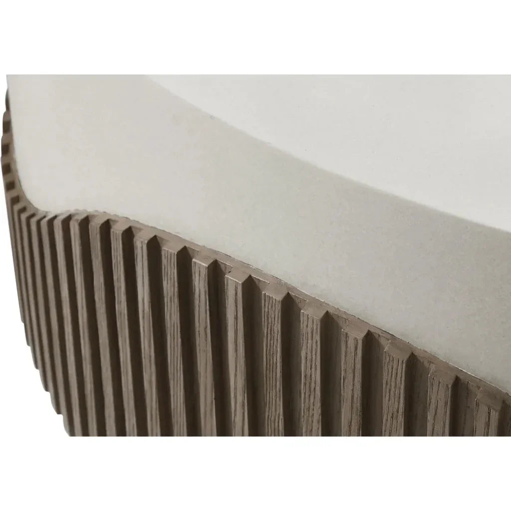 Tranquility Round White Outdoor Coffee Table