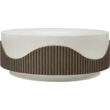 Tranquility Round White Outdoor Coffee Table