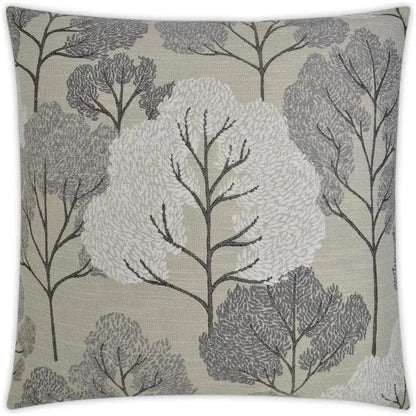 Trees Grey Throw Pillow With Insert