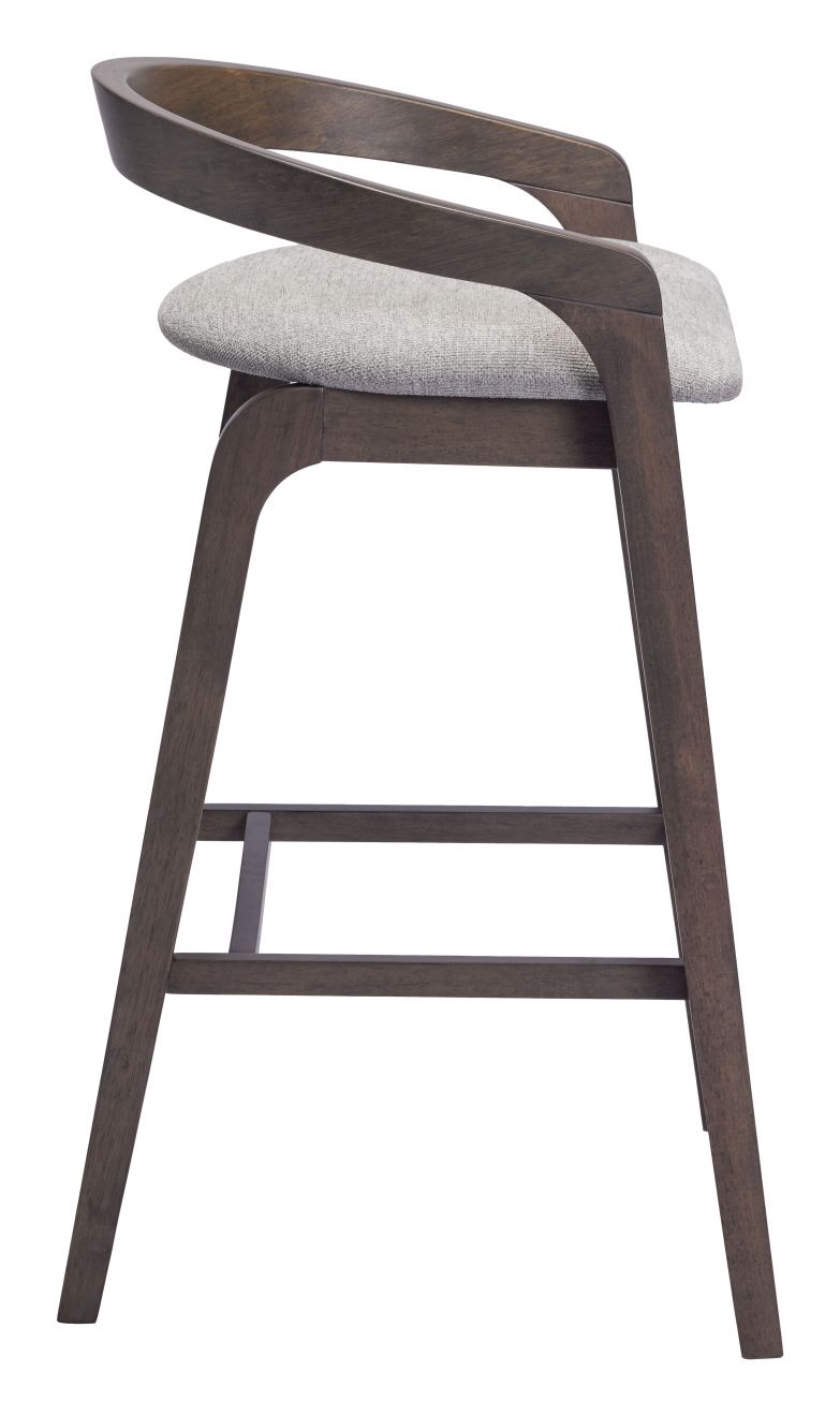 Troy Plush Fabric Barstool 2PC