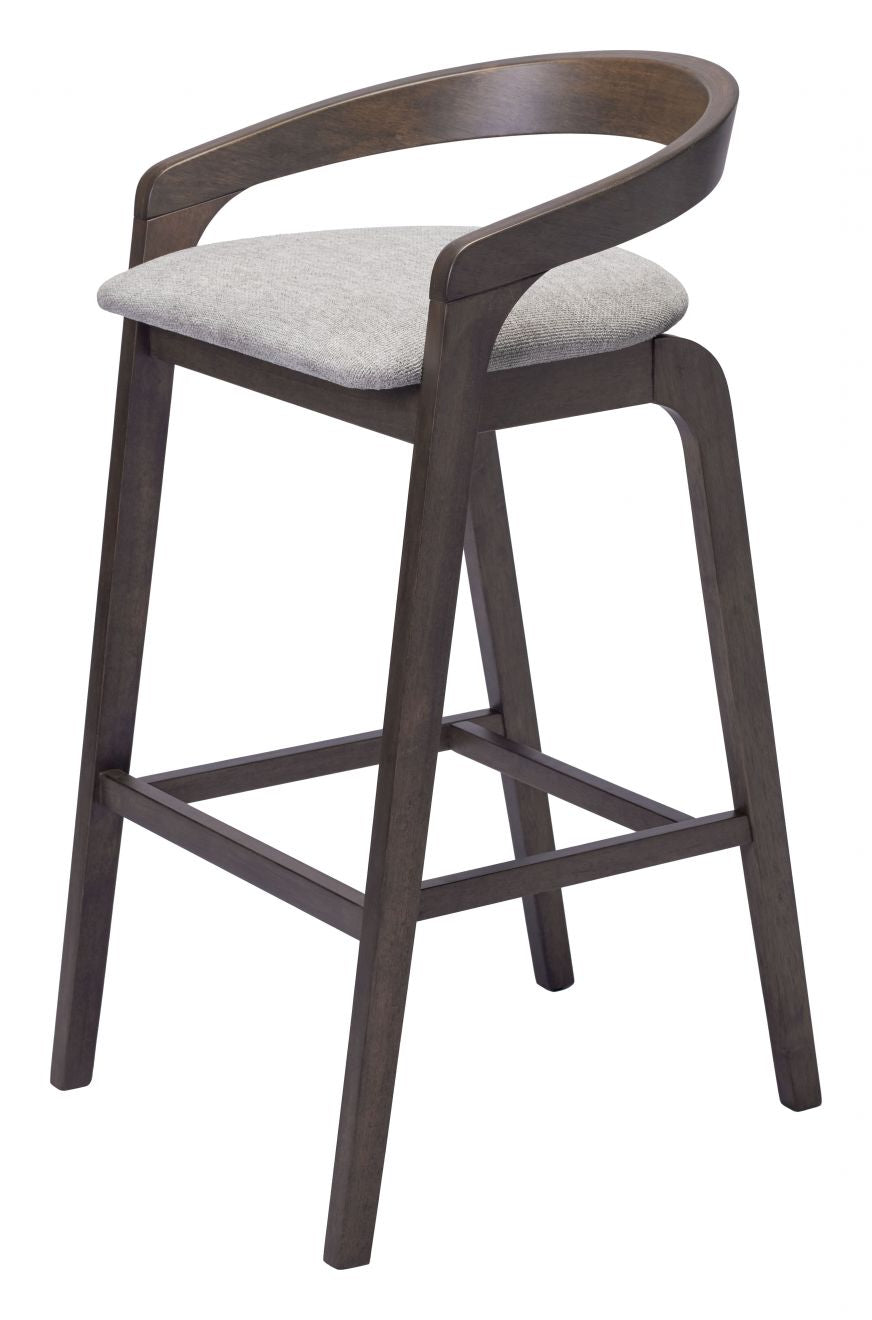 Troy Plush Fabric Barstool 2PC