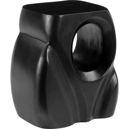 Trung Wood Black Rectangular Side Table