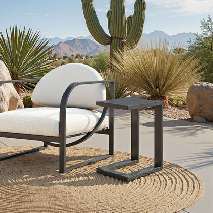Tudi Aluminum Black Side Table
