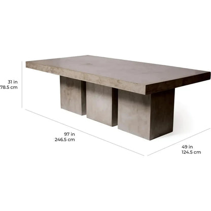 Tuscan Dining Table - Slate Grey Outdoor Dining Table