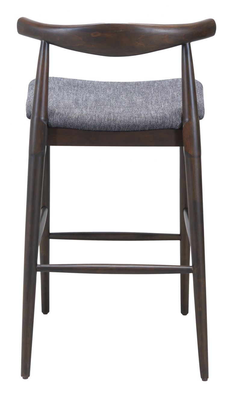 Tuzka Grey Fabric Barstool 2PC