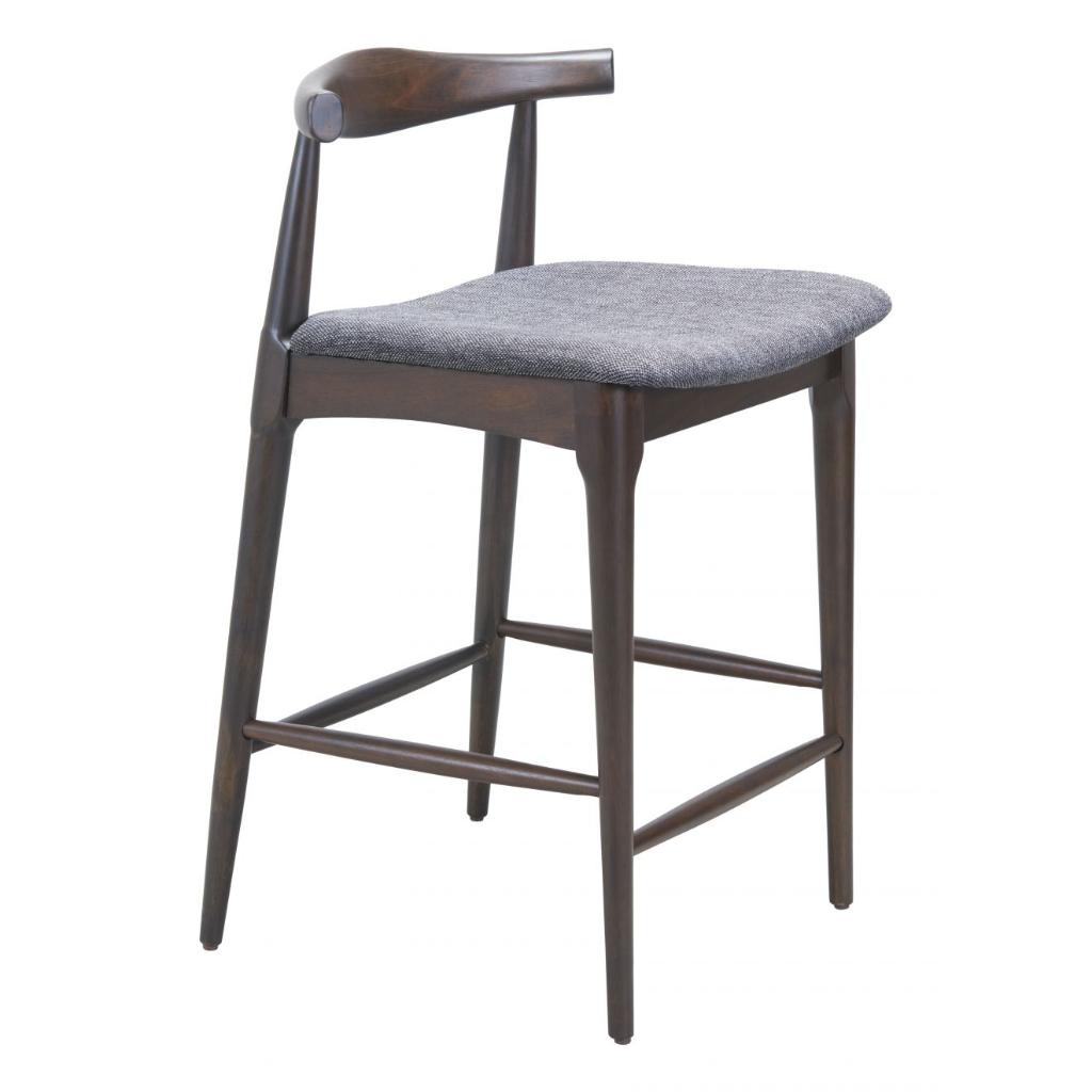 Tuzka Grey Fabric Counter Stool 2PC