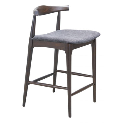 Tuzka Grey Fabric Counter Stool 2PC