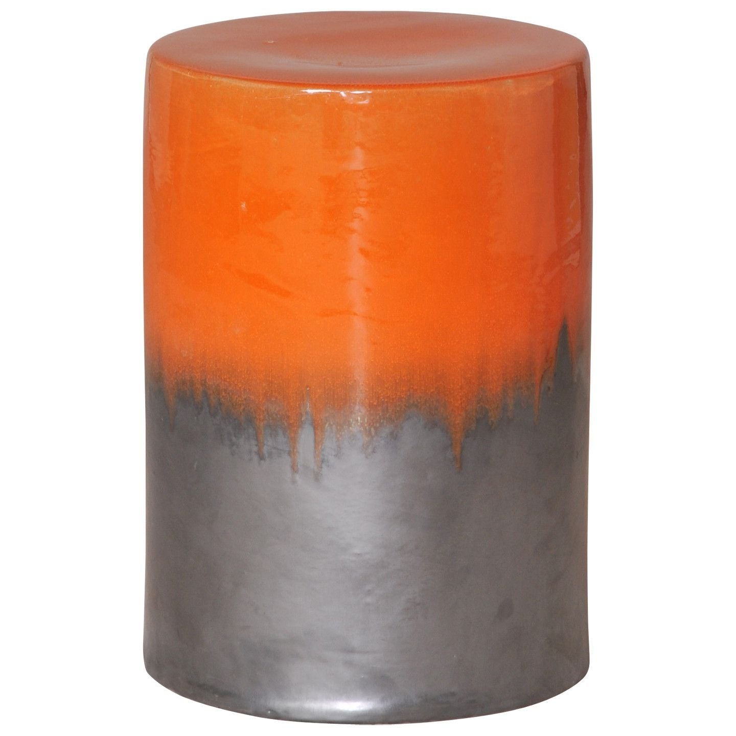 Two-Tone 13"Dia Ceramic Garden Stool