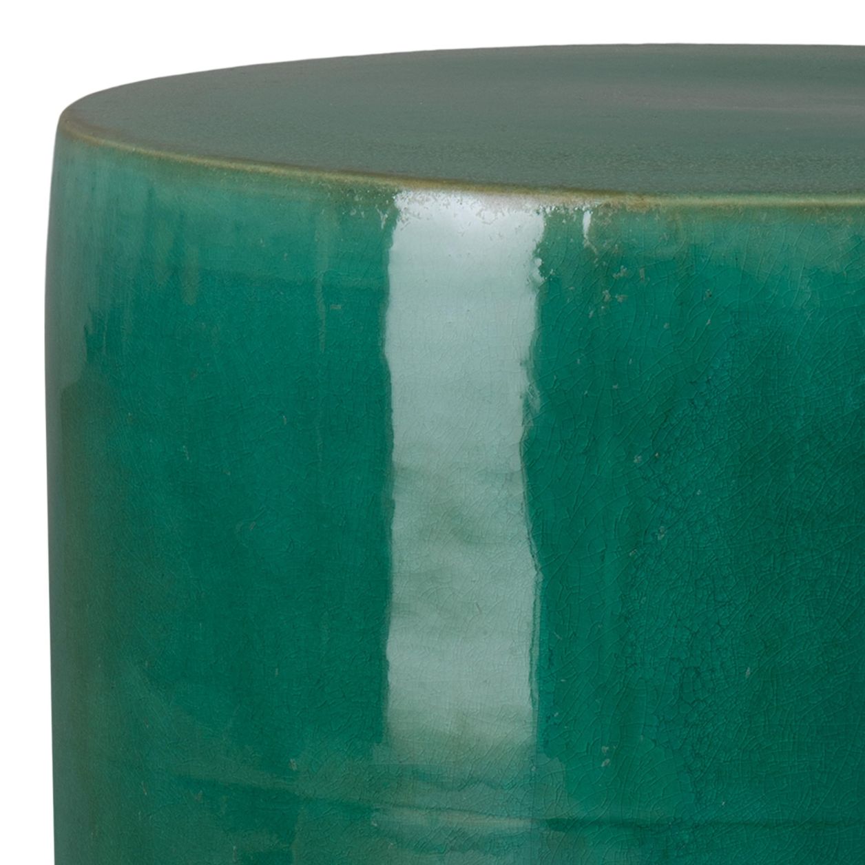 Two-Tone 14"Dia Ceramic Garden Stool