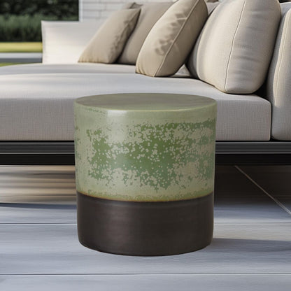 Two-Tone 18"Dia Ceramic Garden Stool