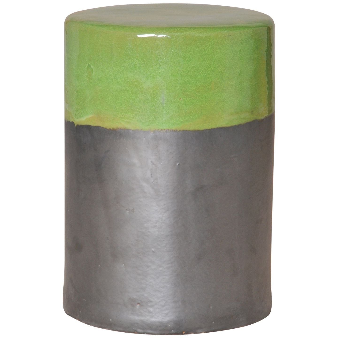Two-Tone 18"H Green Apple Garden Stool