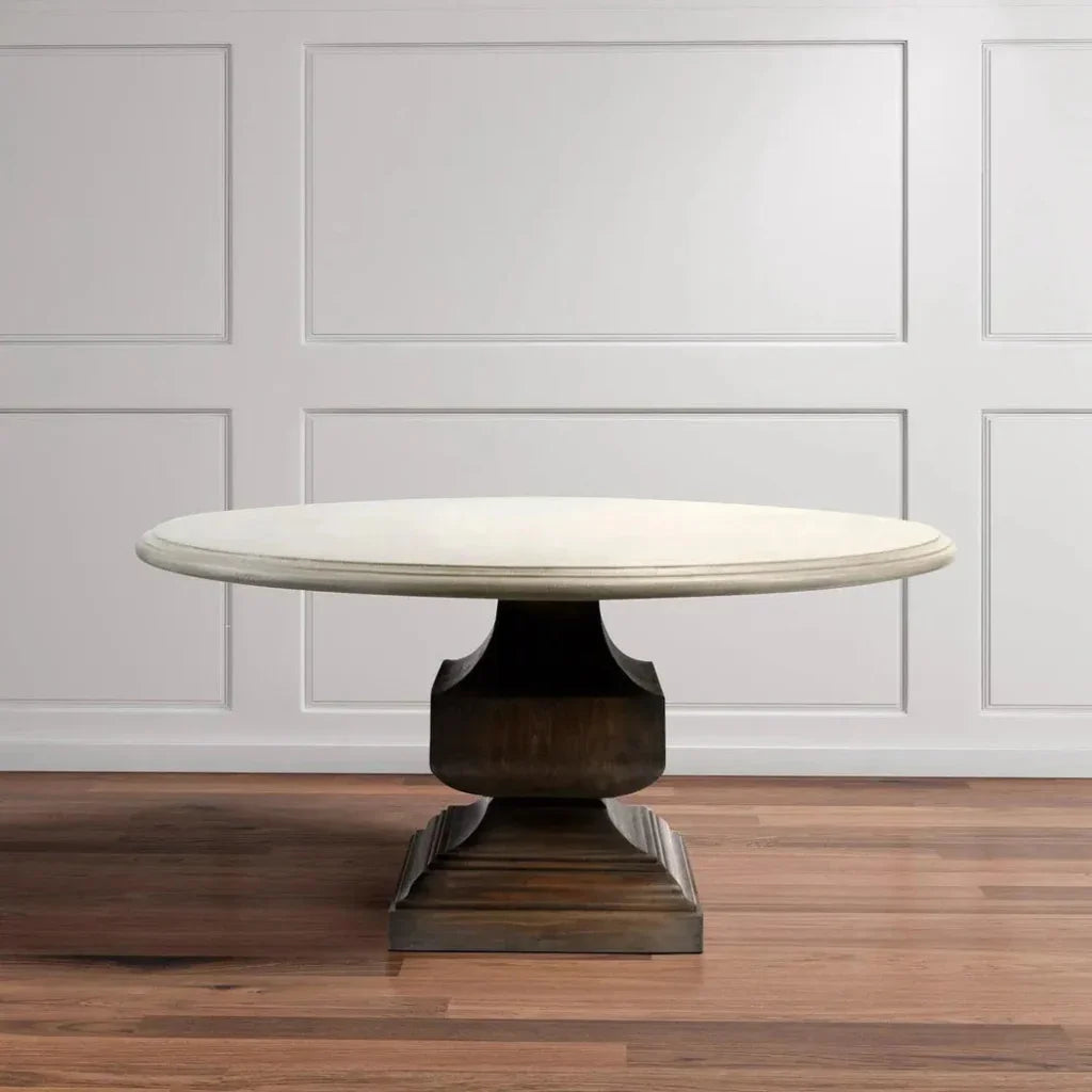 Two Tone Round Dining Table Parma 60X60