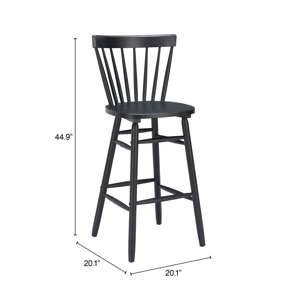 Tyce Painted Wood Barstool 2PC
