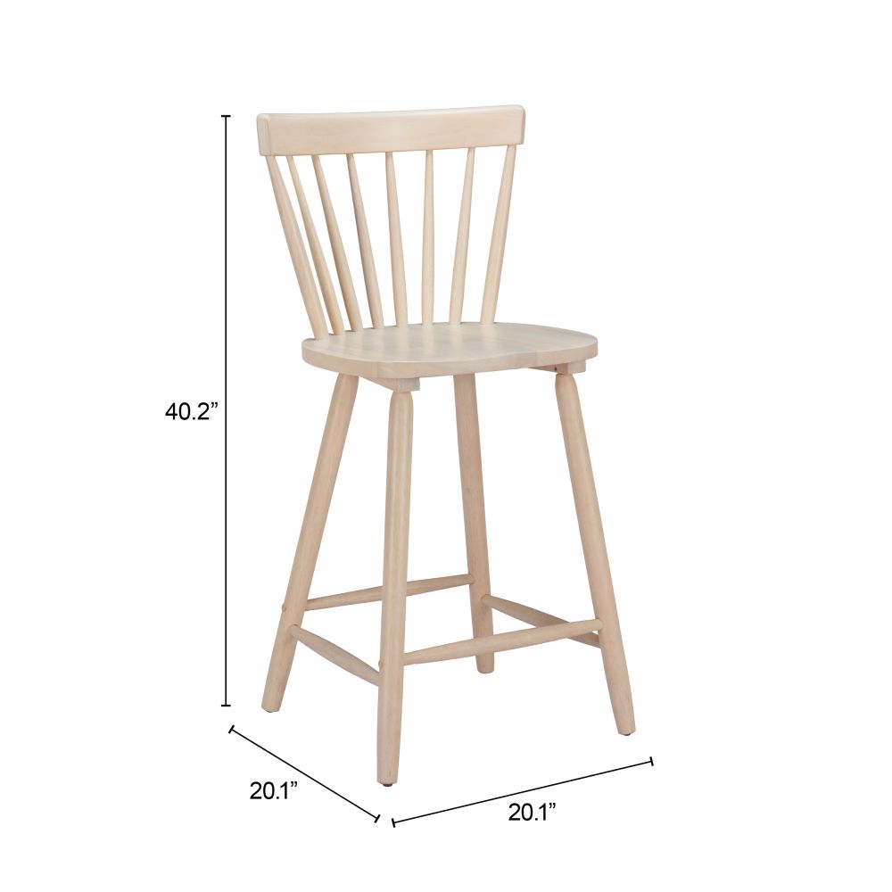 Tyce Painted Wooden Counter Stool 2PC