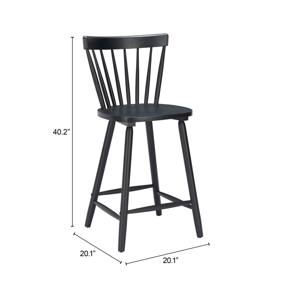 Tyce Painted Wooden Counter Stool 2PC