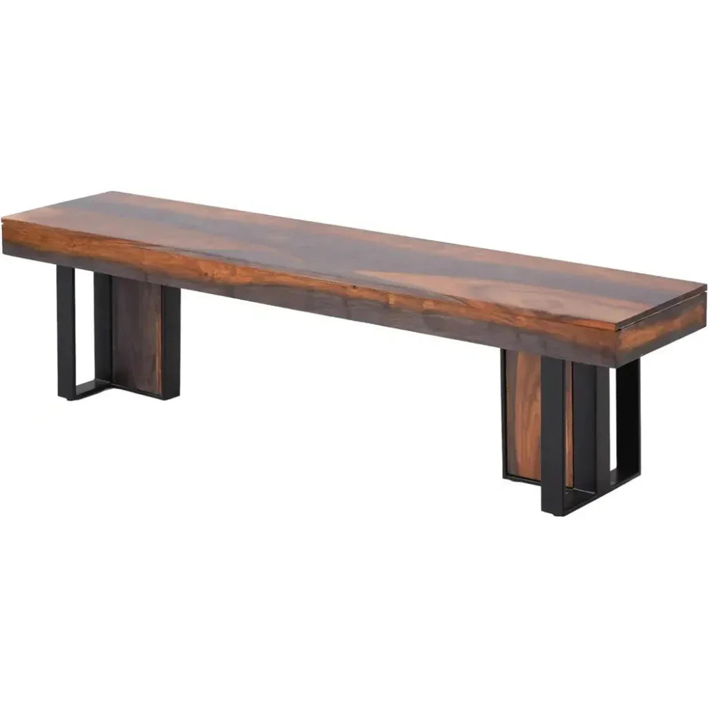 Tyvara Wooden Backless Dining Bench