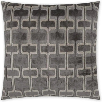 Uffizzi Carbon Geometric Grey Large Throw Pillow Insert