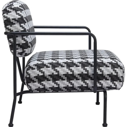 Ulet Black Steel Accent Arm Chair